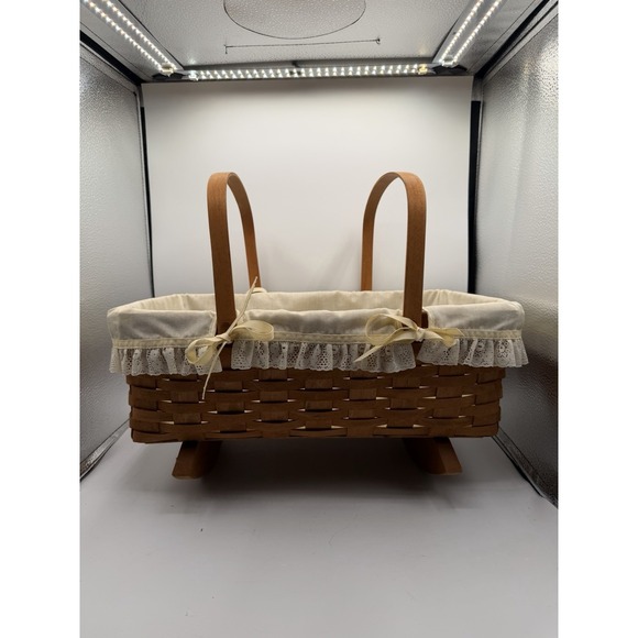 Longaberger Other - Longaberger 1991 Doll Cradle Basket – LARGE 🧺👶 – Beautiful Classic Piece